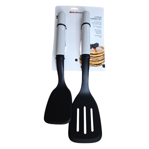 NEW KitchenAid Turner Set in Milkshake [Gray/Cream] (2-Piece Set) - Picture 1 of 3